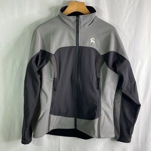 Back Country gray on gray Polartec lightweight warm jacket.